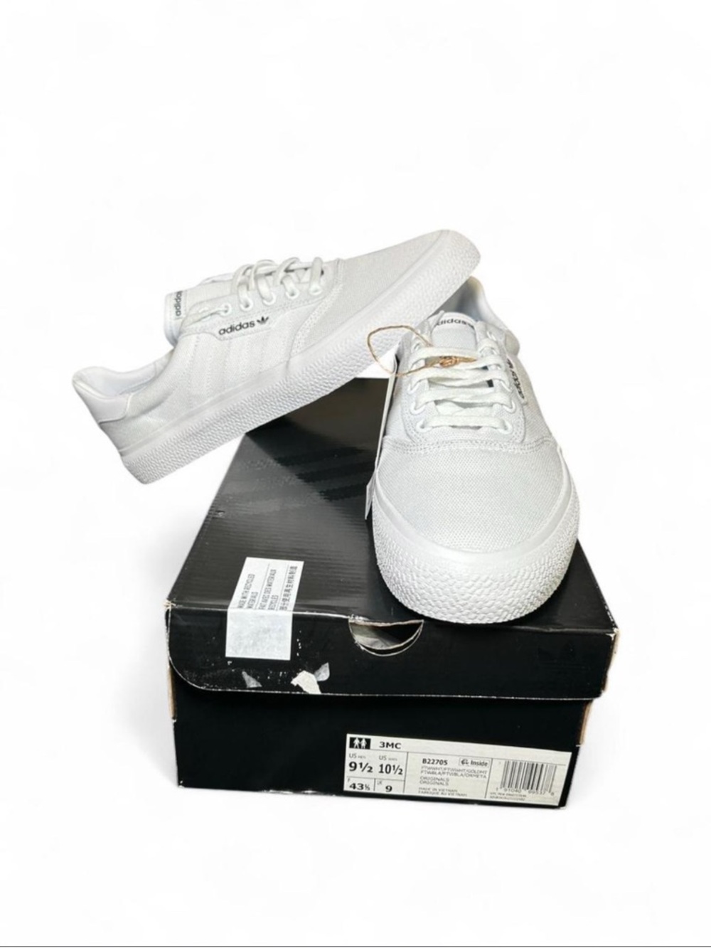 Adidas 3MC Vulc White Sneakers - Brand New